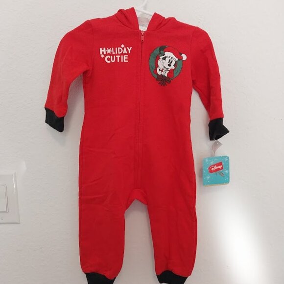 Disney: Minnie Mouse Christmas Romper - Picture 2 of 9